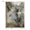 mężczyzna, anioł, kruki, orzeł, chmury, gotyk, vintage, melancholia, fantasy*man, angel, ravens, eagle, clouds, gothic, vintage, melancholy, fantasy